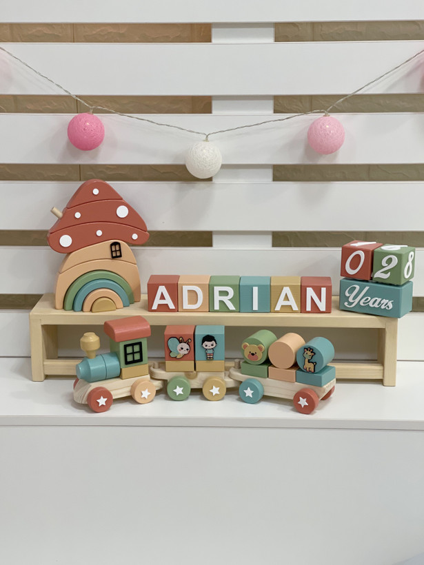 ست اسباب بازی های چوبی | رنگهای بوهو