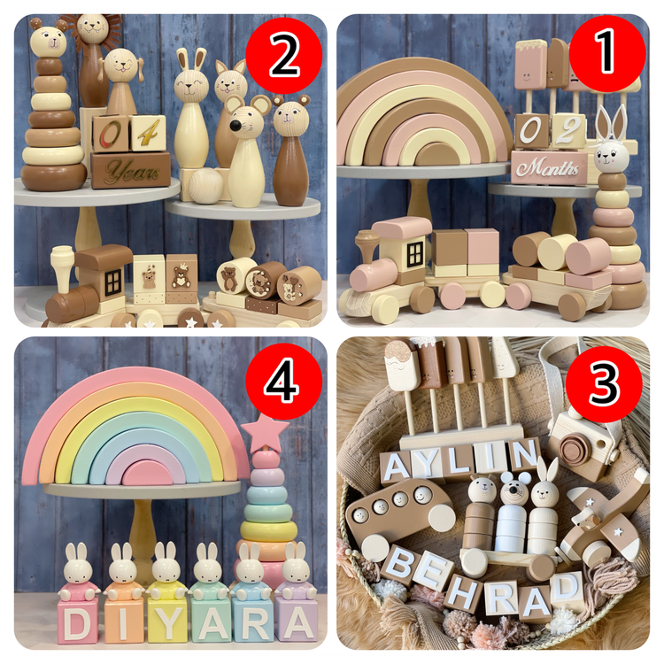 مکعب اسم چوب روس رنگبندی متنوع