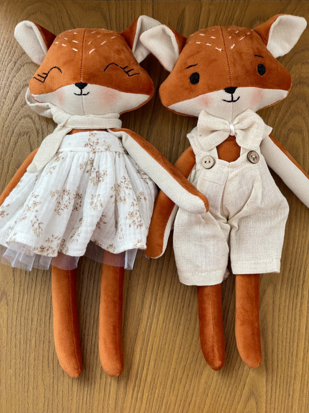 🦊 عروسک پارچهای روباه دستساز