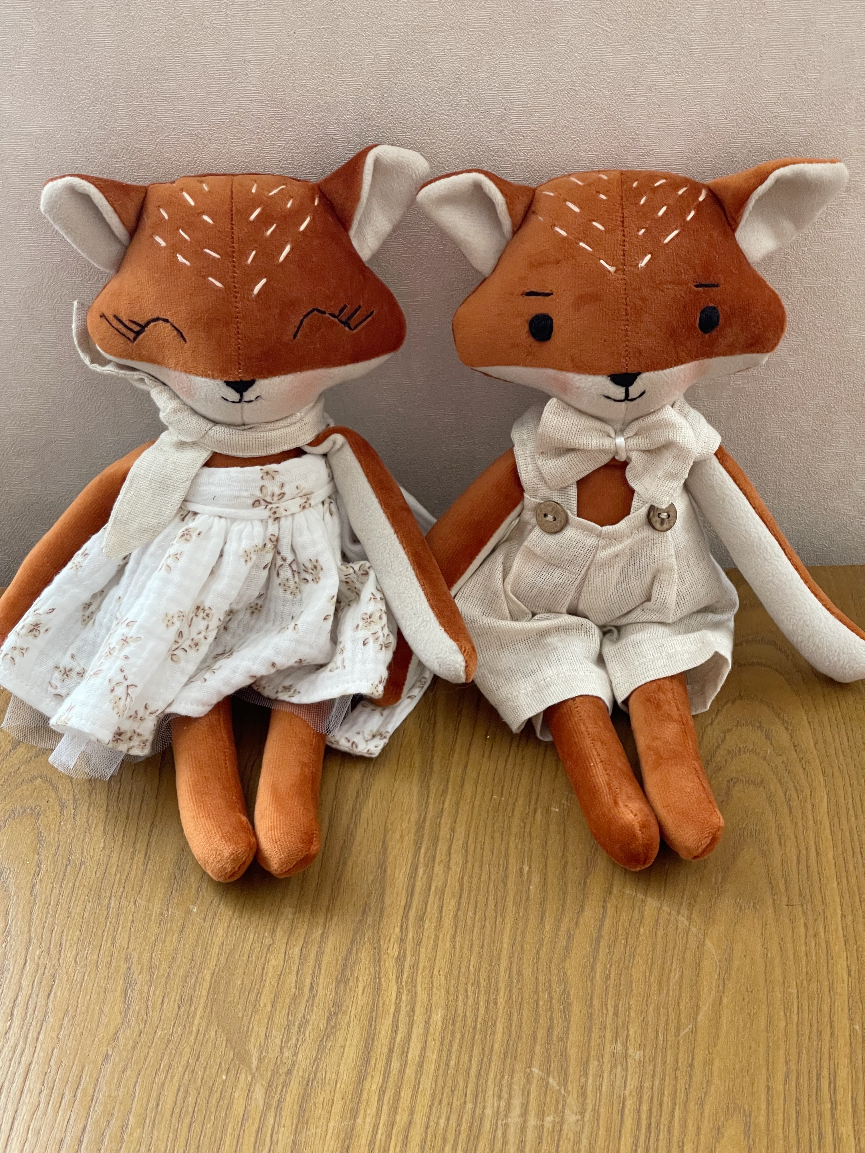 🦊 عروسک پارچه‌ای روباه دست‌ساز