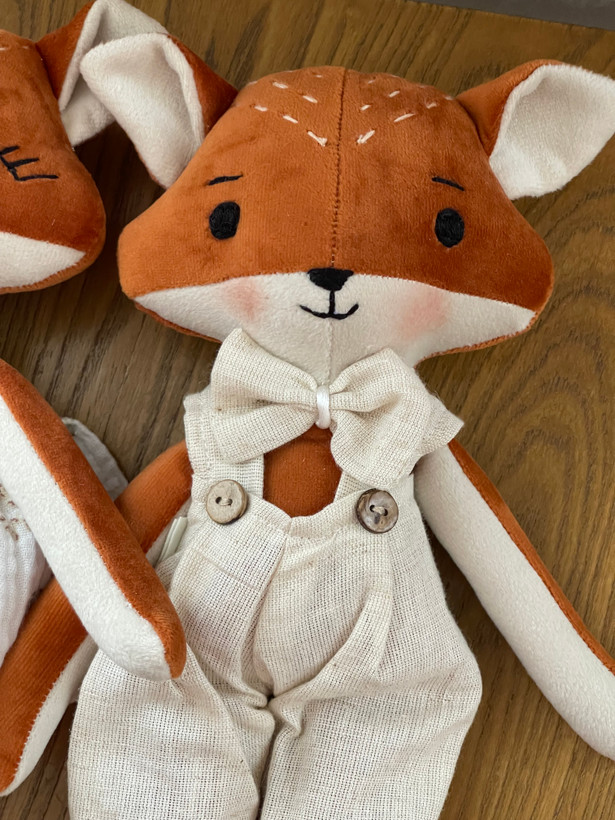 🦊 عروسک پارچهای روباه دستساز
