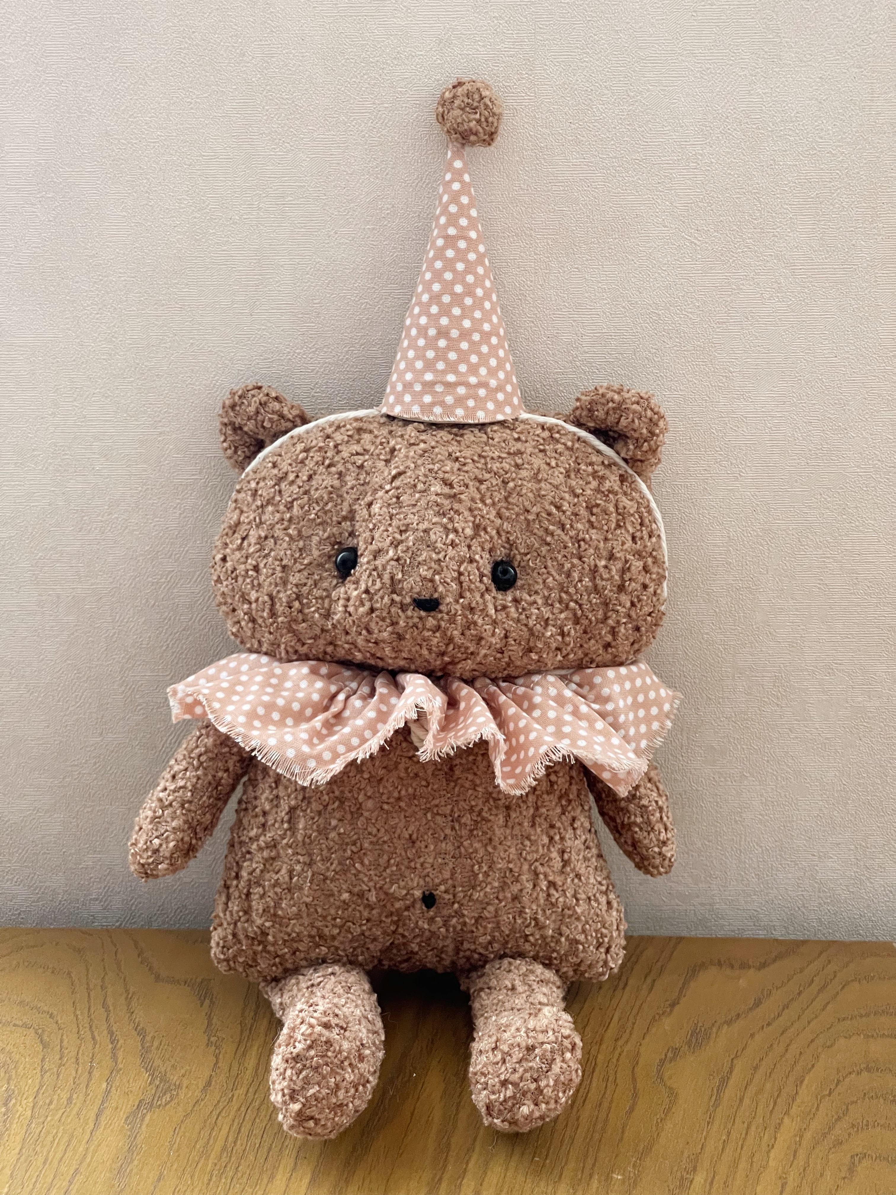🧸 عروسک پارچه‌ای تدی دست‌ساز